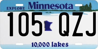 MN license plate 105QZJ