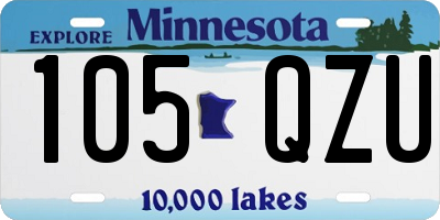 MN license plate 105QZU
