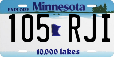 MN license plate 105RJI