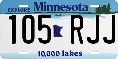 MN license plate 105RJJ