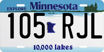 MN license plate 105RJL