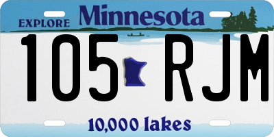 MN license plate 105RJM