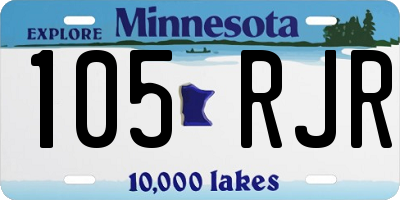 MN license plate 105RJR