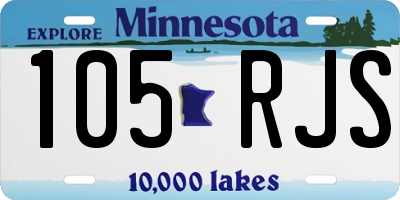 MN license plate 105RJS