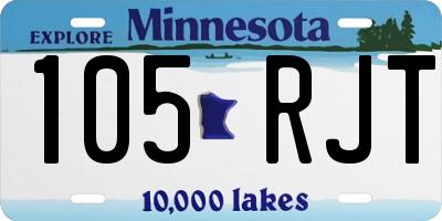 MN license plate 105RJT