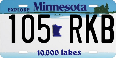 MN license plate 105RKB