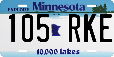 MN license plate 105RKE