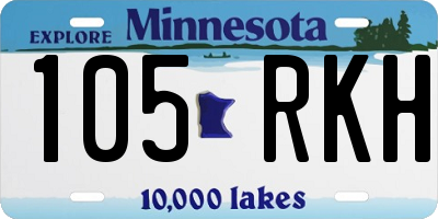 MN license plate 105RKH