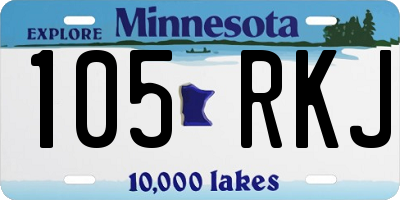 MN license plate 105RKJ