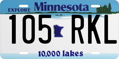 MN license plate 105RKL
