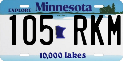 MN license plate 105RKM