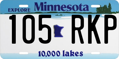 MN license plate 105RKP
