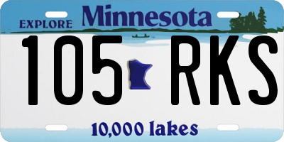 MN license plate 105RKS