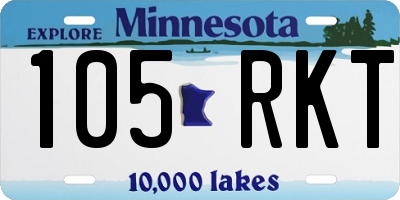 MN license plate 105RKT