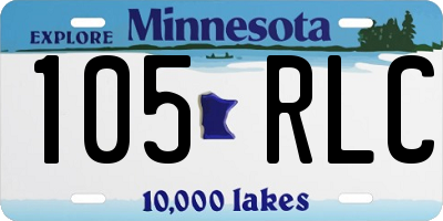 MN license plate 105RLC