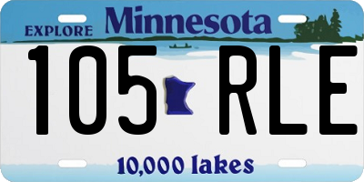 MN license plate 105RLE