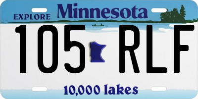 MN license plate 105RLF