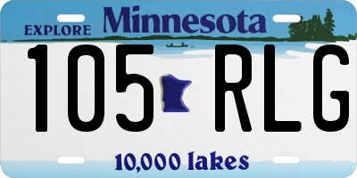 MN license plate 105RLG