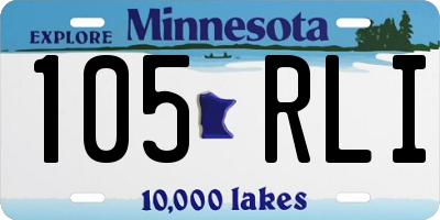 MN license plate 105RLI