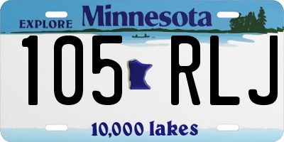 MN license plate 105RLJ