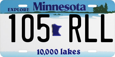 MN license plate 105RLL