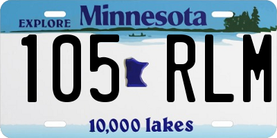MN license plate 105RLM