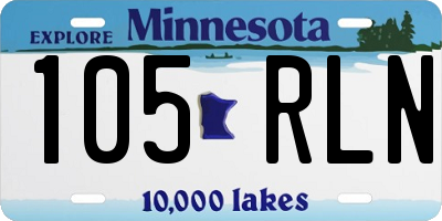 MN license plate 105RLN