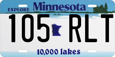 MN license plate 105RLT