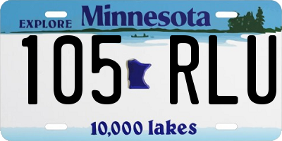 MN license plate 105RLU