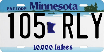 MN license plate 105RLY