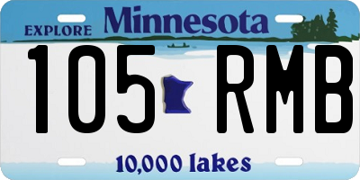 MN license plate 105RMB