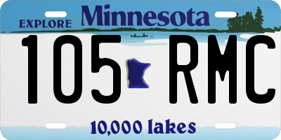 MN license plate 105RMC