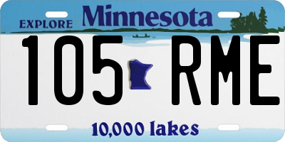 MN license plate 105RME