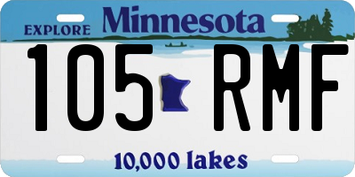 MN license plate 105RMF