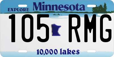 MN license plate 105RMG