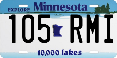 MN license plate 105RMI