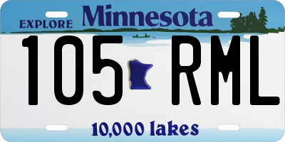 MN license plate 105RML