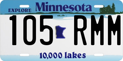 MN license plate 105RMM