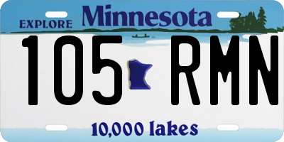 MN license plate 105RMN