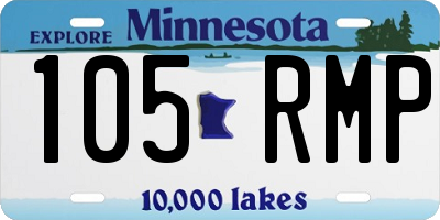 MN license plate 105RMP
