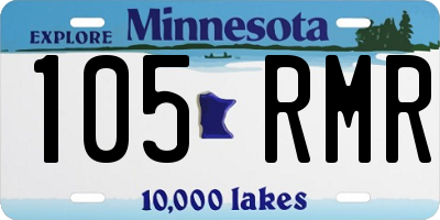 MN license plate 105RMR