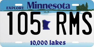 MN license plate 105RMS