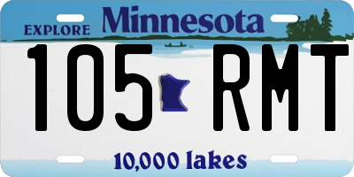 MN license plate 105RMT