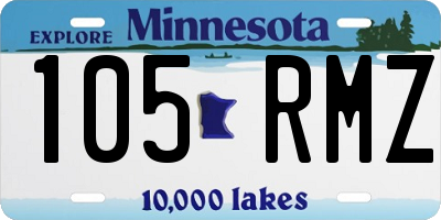 MN license plate 105RMZ