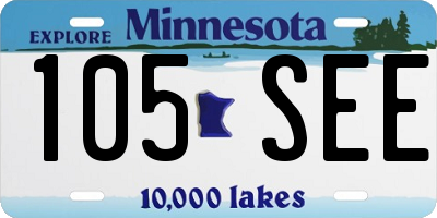 MN license plate 105SEE