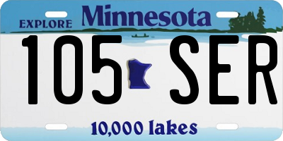 MN license plate 105SER