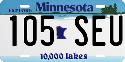 MN license plate 105SEU