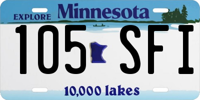 MN license plate 105SFI