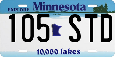 MN license plate 105STD
