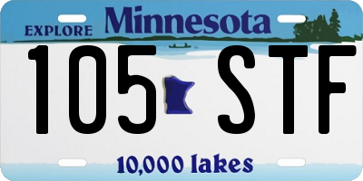 MN license plate 105STF